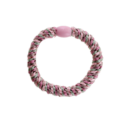 Flettet Hårelastik - Multi Rosa/Grå