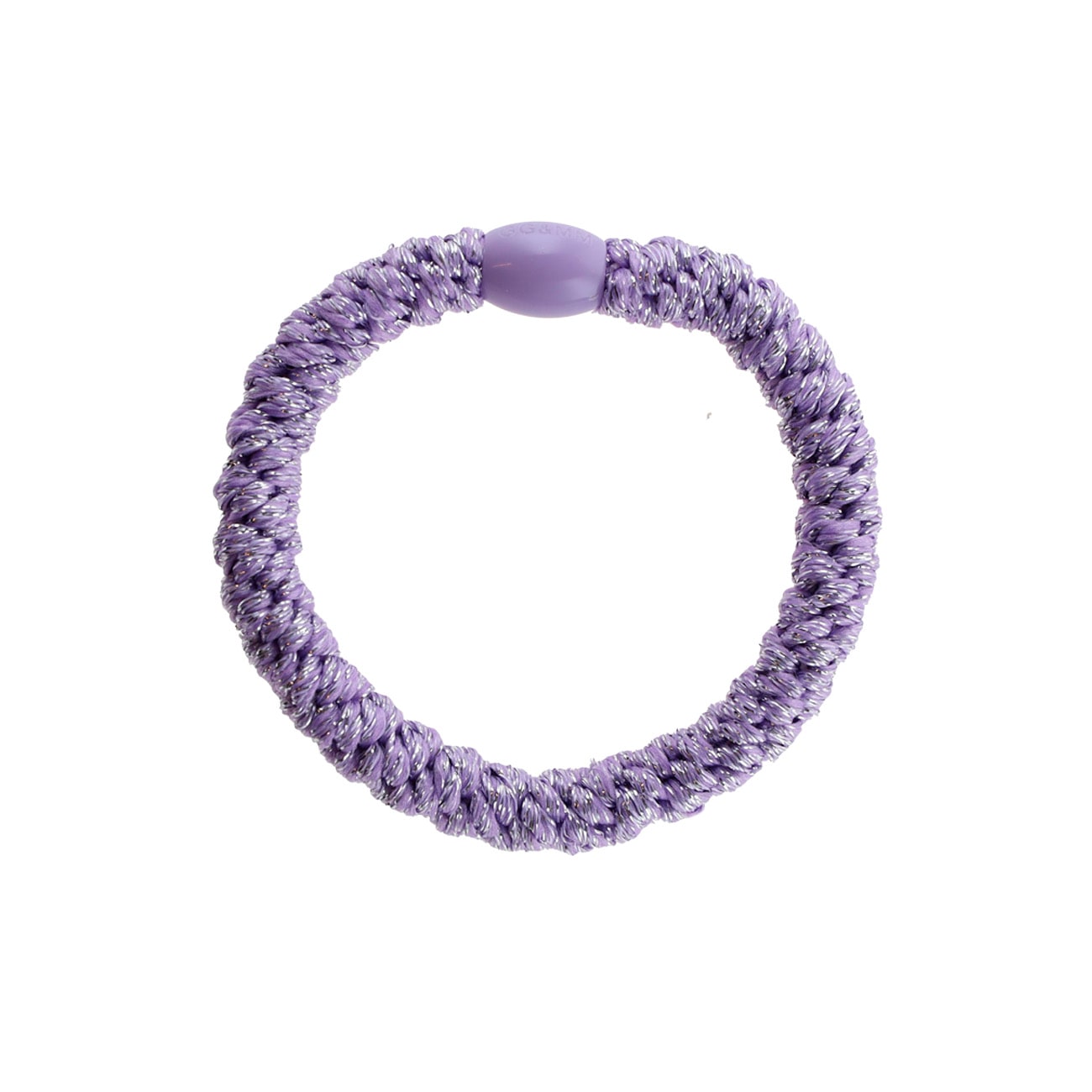 Flettet Hårelastik - Multi Lilla Glitter