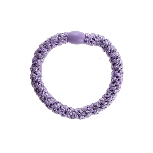 Flettet Hårelastik - Multi Lilla Glitter