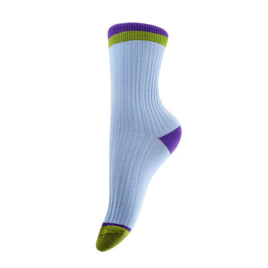 Strømper - Onesize - Lyseblå/Lilla/Matcha