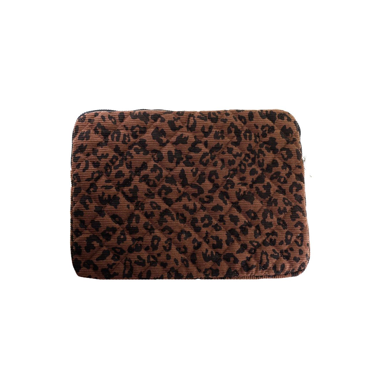 Vilda Leopard Computer Sleeve - Brun