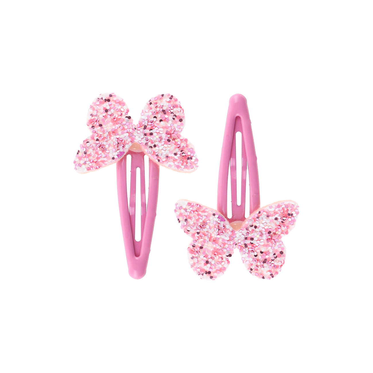 Snap Hårspænde - Sommerfugl Pink (2 pak)
