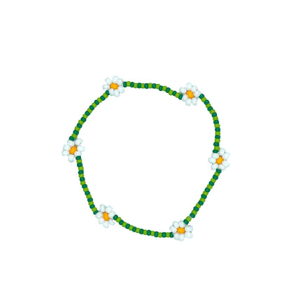 Armbånd Små Blomster - Grøn