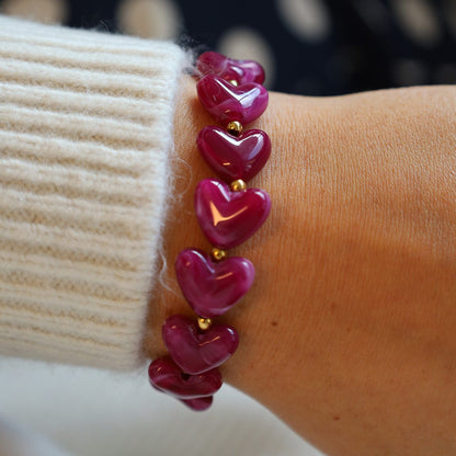 Hilma Armbånd - Cerise