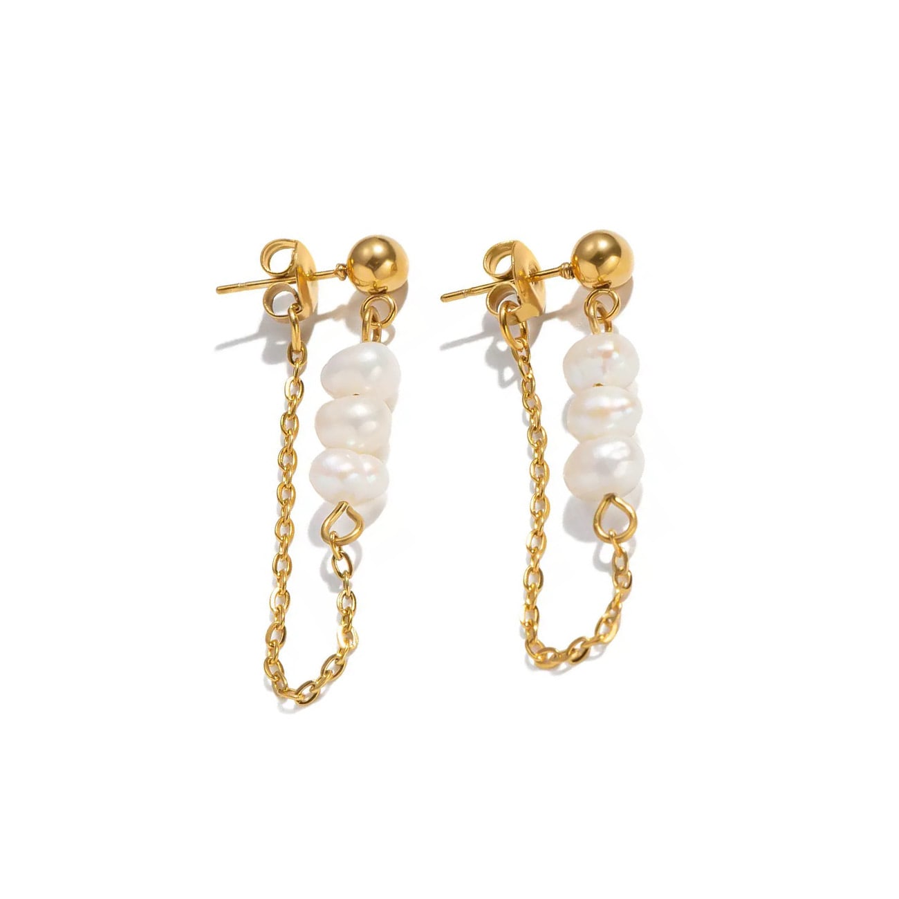 Amber Øreringe - Forgyldt