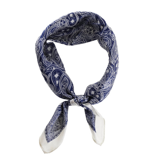 Callie Tørklæde - Blå/Hvid
