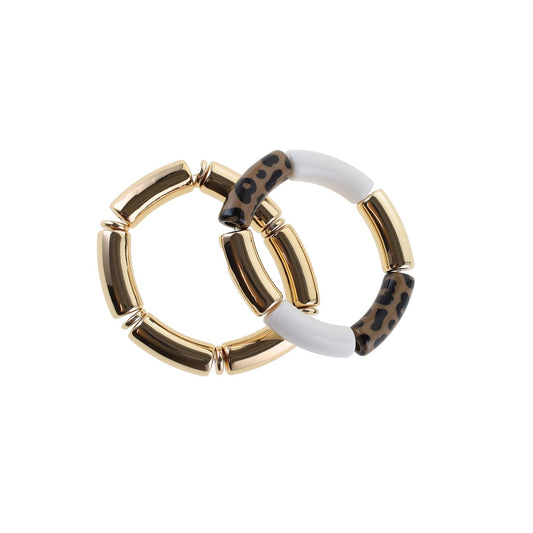 Quinn Armbånd - Forgyldt/Leo (2 pak)