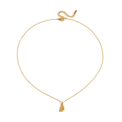 Croissant Halskæde - Forgyldt