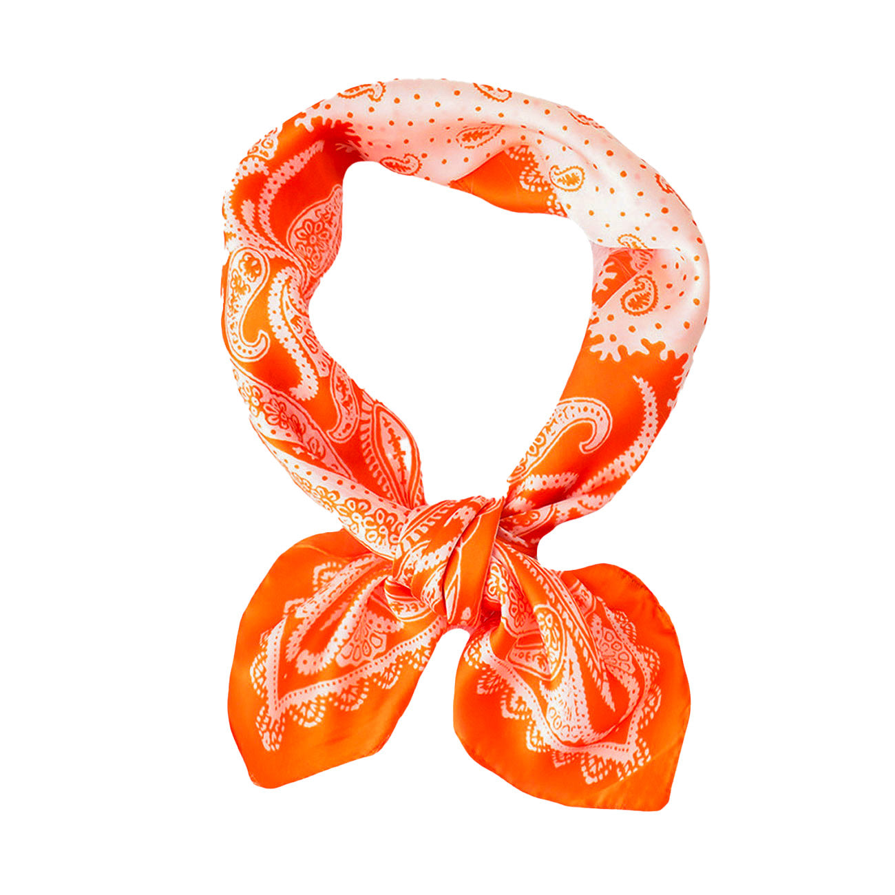 Callie Tørklæde - Orange/Råhvid