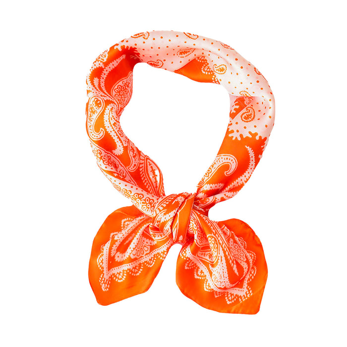 Callie Tørklæde - Orange/Råhvid