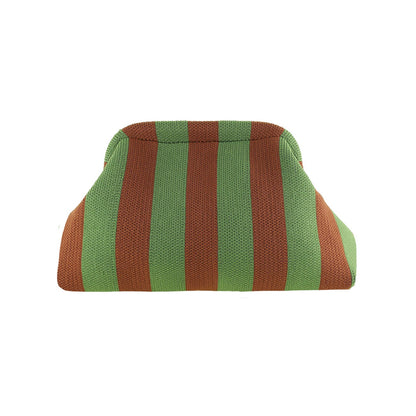 Alba Clutch - Brun/Lys Grøn