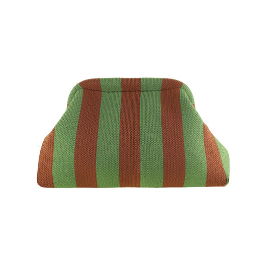 Alba Clutch - Brun/Lys Grøn