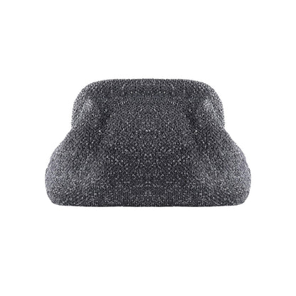 Alba Clutch - Sølvfarvet Glimmer