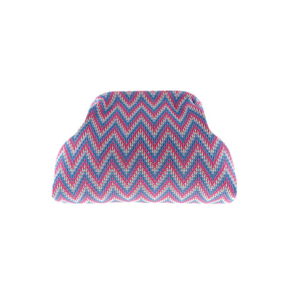 Alba Zig Zag Clutch - Rosa/Blå