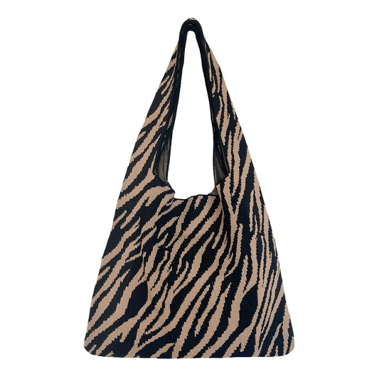 Olivia Taske - Beige/Sort Zebra