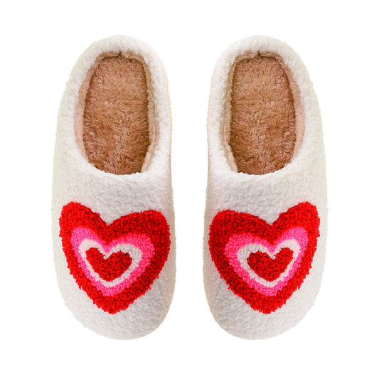Slippers Hjerter - Rød/Pink