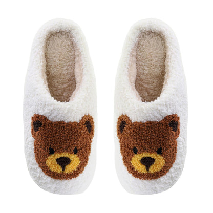 Slippers Bamser - Hvid/Brun
