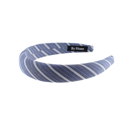Clara Hårbøjle - Denim/Hvid Stribet
