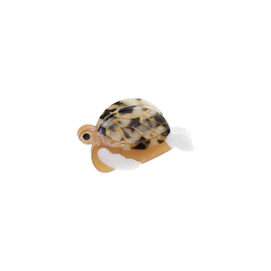 Mini Skildpadde Hårklemme - Brun