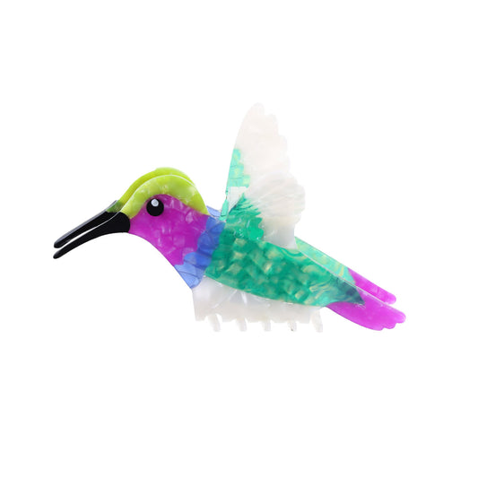 Kolibri Hårklemme - Grøn/Lilla