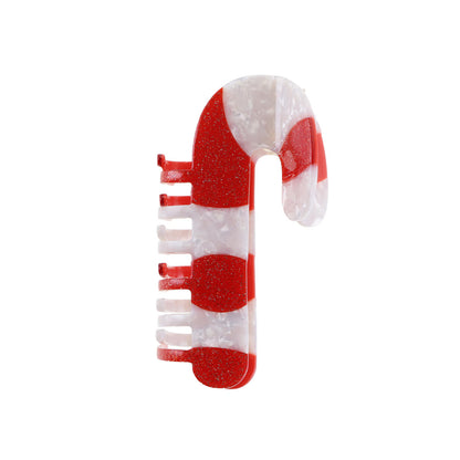 Sukkerstok Hårklemme - Hvid/Rød