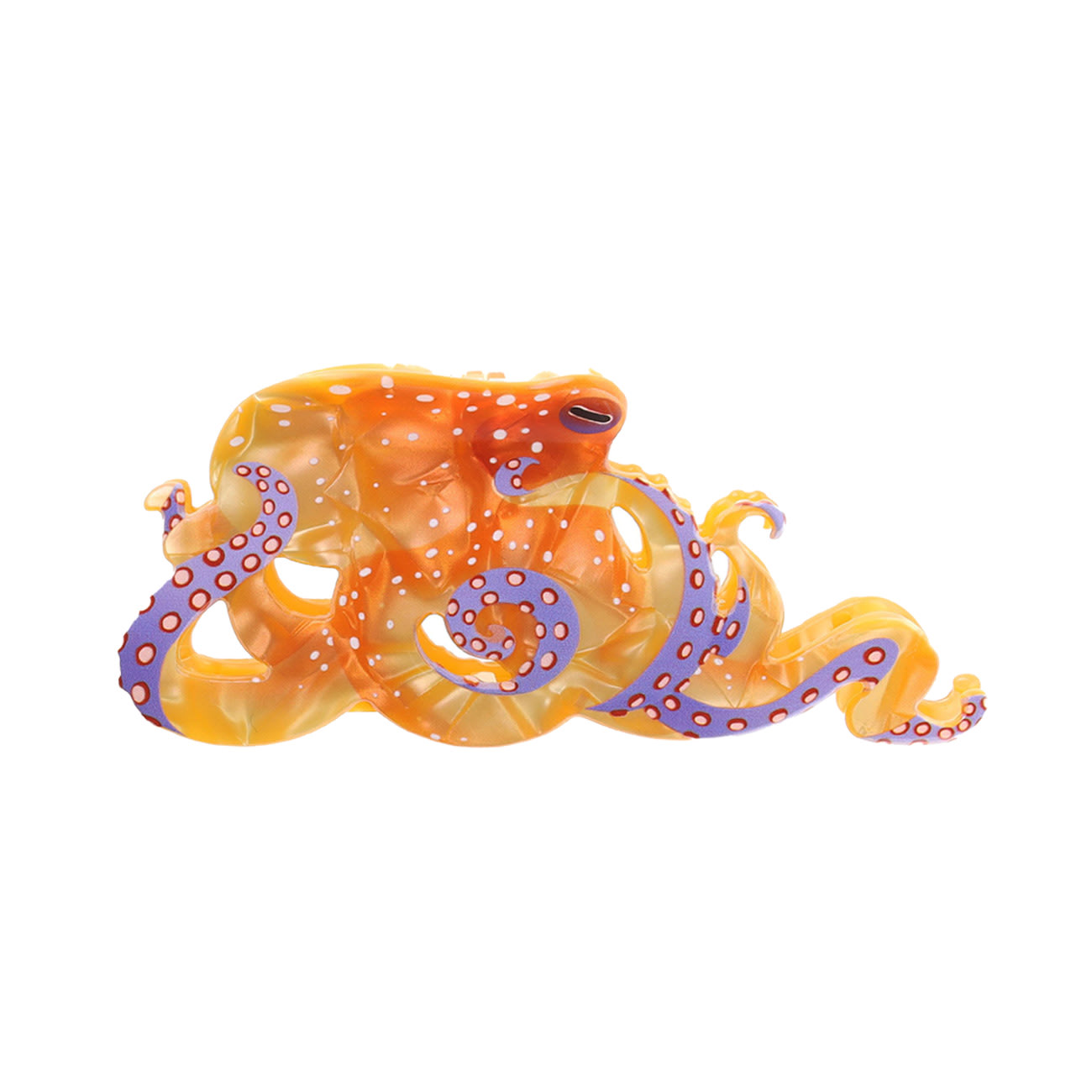 Blæksprutte Hårklemme - Orange