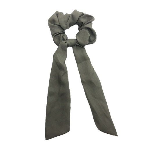 Long bow scrunchi - Dusty green