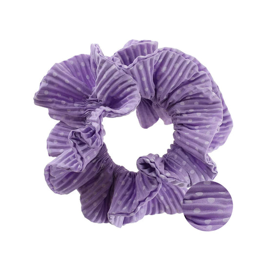 Kaisa Scrunchie - Pastel Lilla/Hvid Prikker