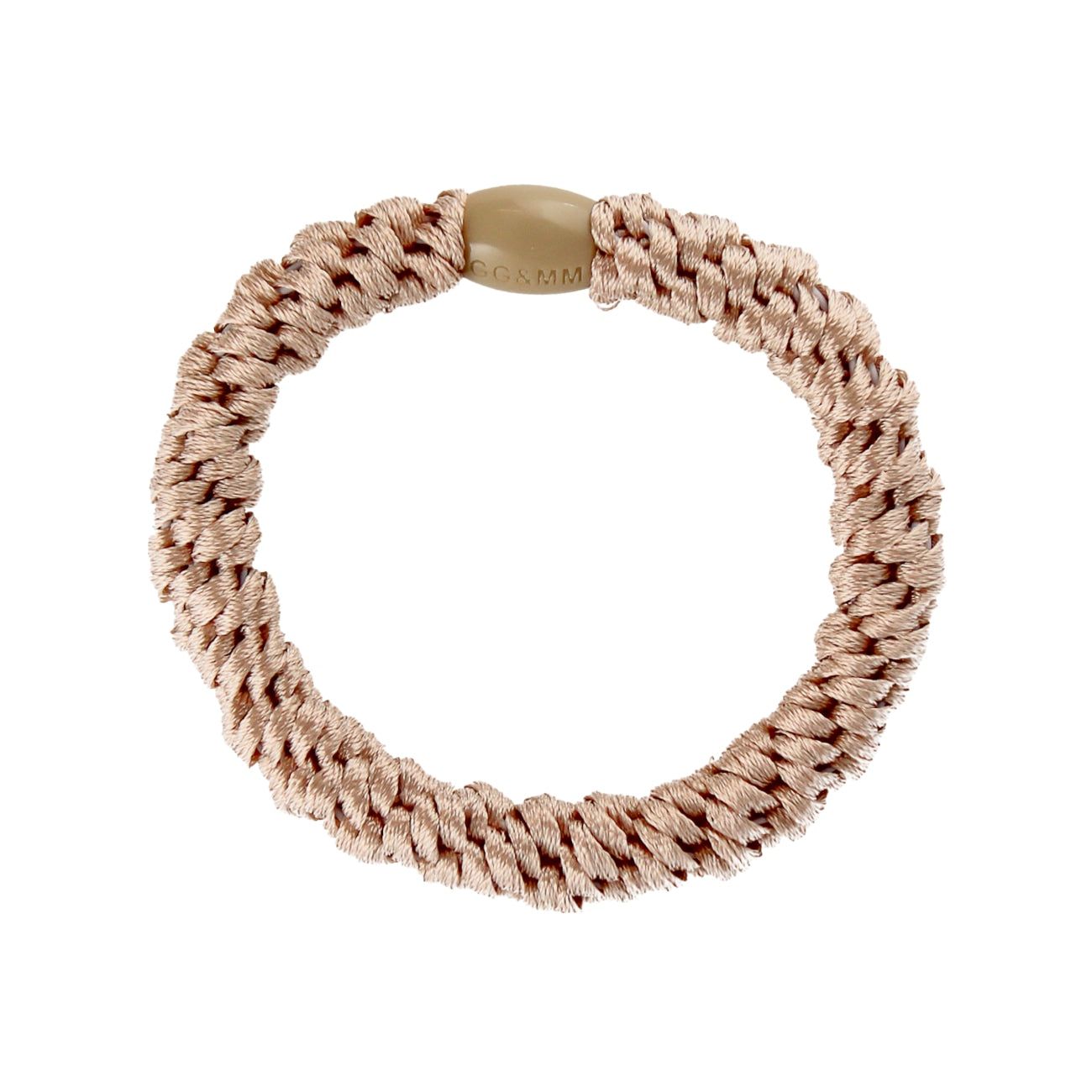 Flettet Hårelastik - Beige