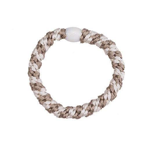 Flettet Hårelastik - Multi Beige/Råhvid