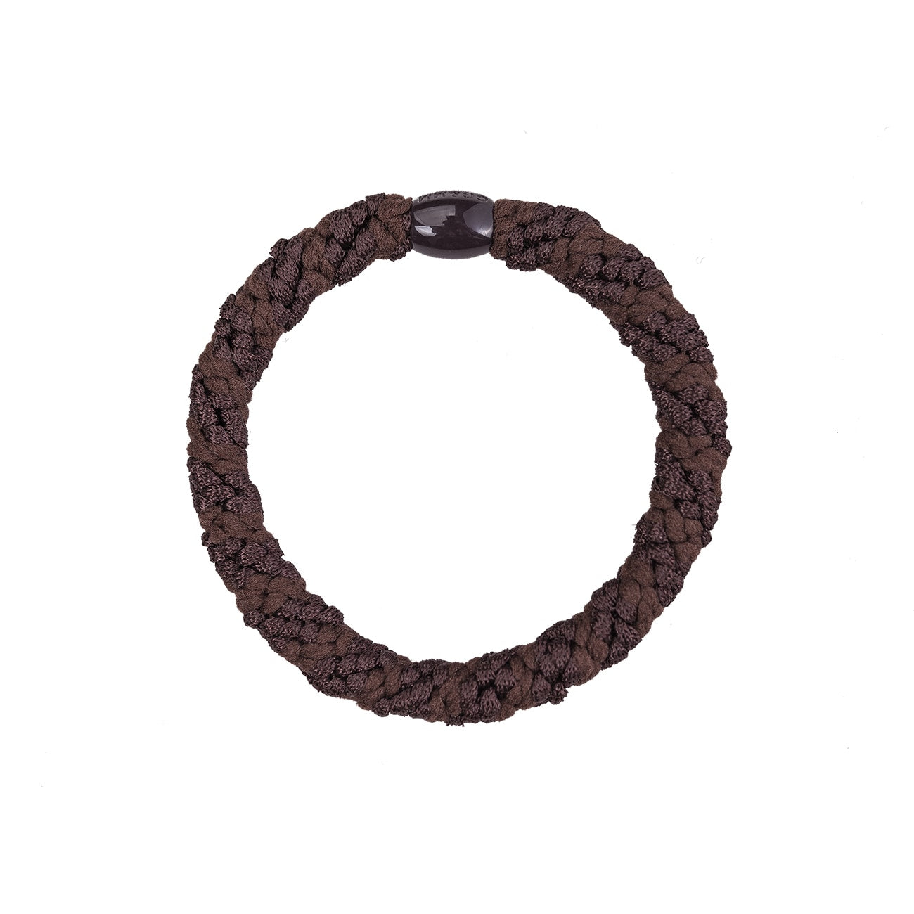 Flettet Hårelastik - Mat Brun