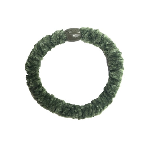 Flettet Hårelastik - Velour Mos