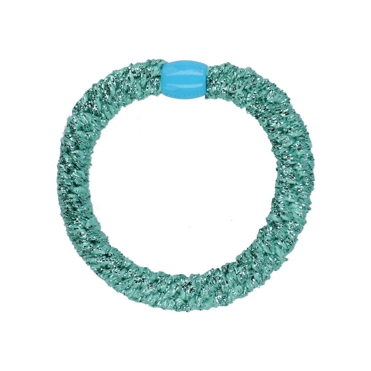 Flettet Hårelastik - Glitter Sea Blue