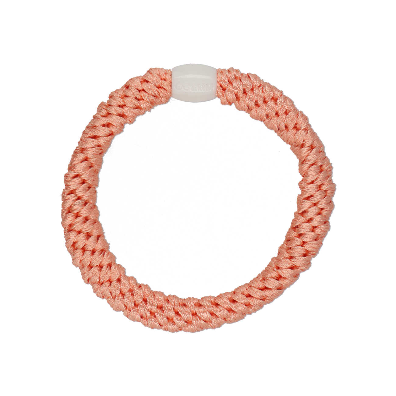 Flettet Hårelastik - Peach