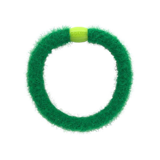 Flettet Hårelastik - Fluffy Grinch Green