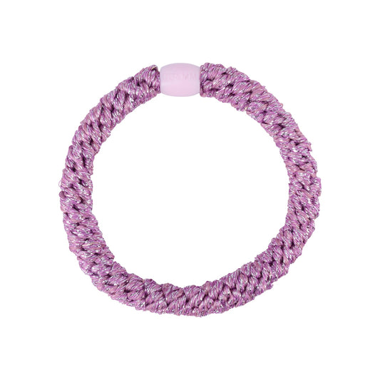 Flettet Hårelastik - Glitter Lilla