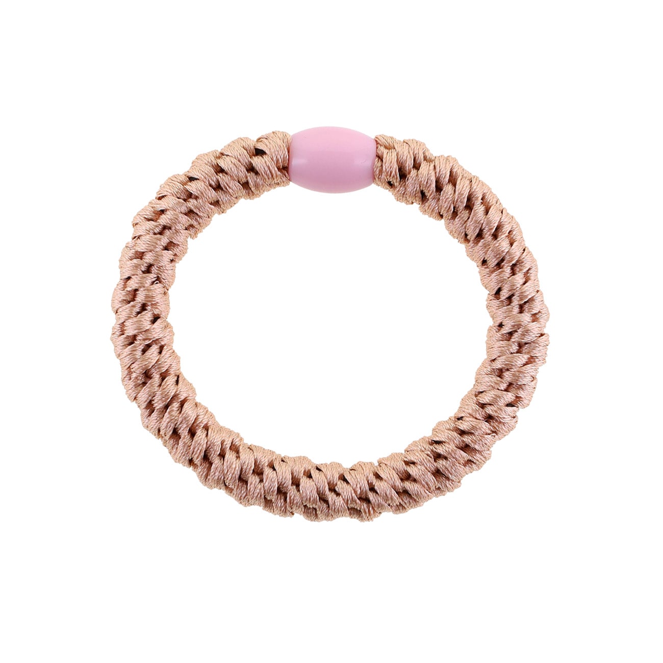 Flettet Hårelastik - Lys Rosa