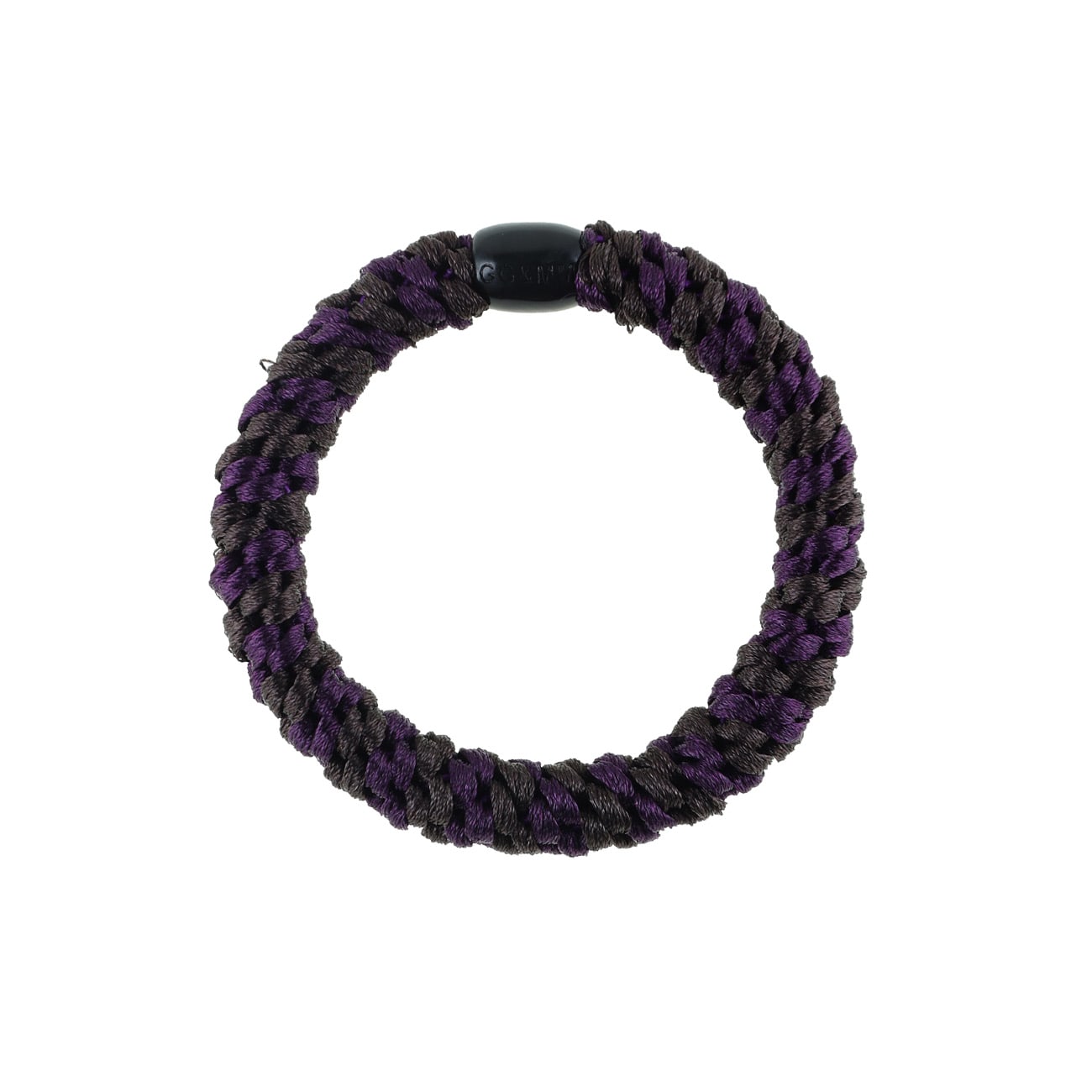 Flettet Hårelastik - Lilla/Chokolade