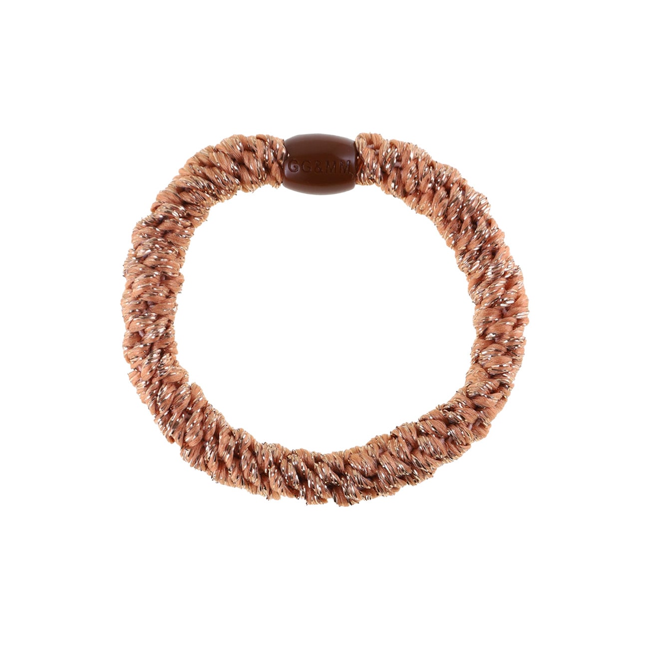 Flettet Hårelastik - Fersken/Kobber