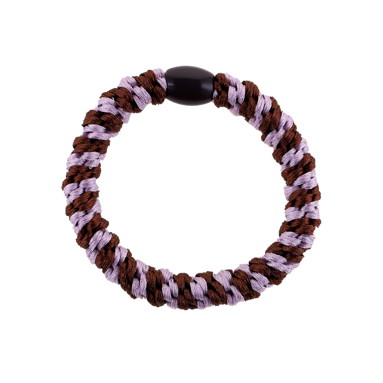 Flettet Hårelastik - Brun/Syren