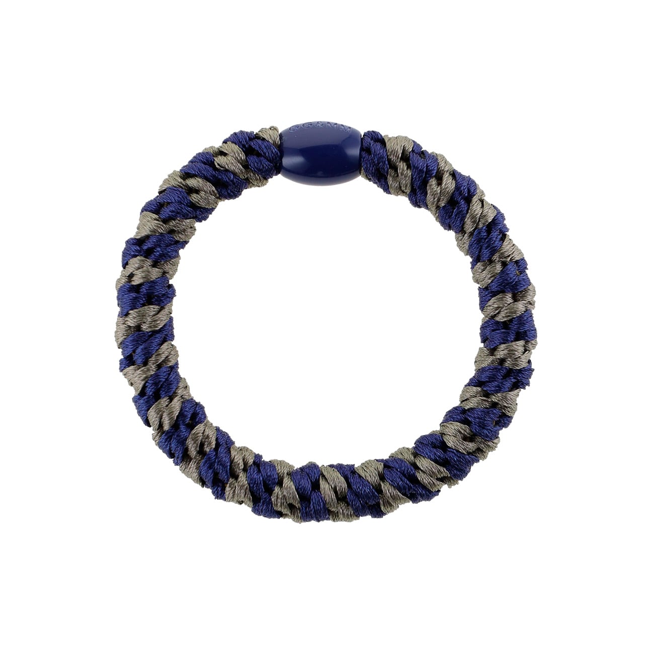 Flettet Hårelastik - Mørkeblå/Khaki