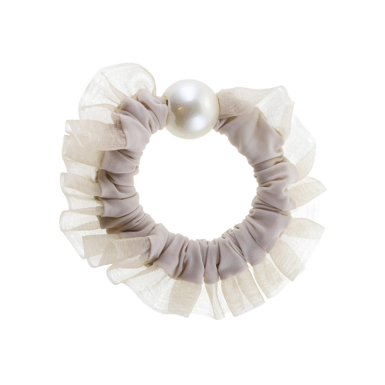 Ebba Hårelastik - Flæse Beige