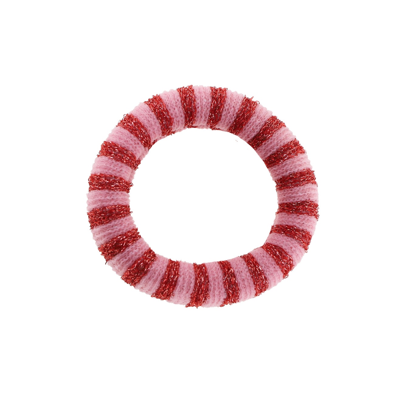 Ea Hårelastik - Rosa/Glitter Stribet