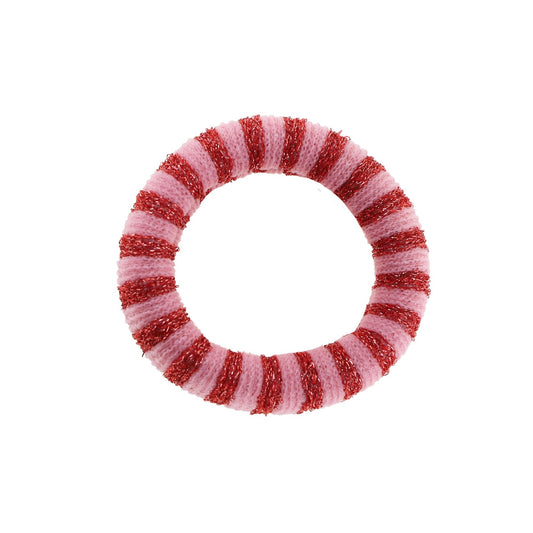 Ea Hårelastik - Rosa/Glitter Stribet