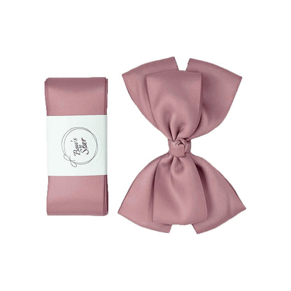 Dåbsbånd m. Dobbeltsløjfe Satin - Antique Rose (FORUDBESTILLING)