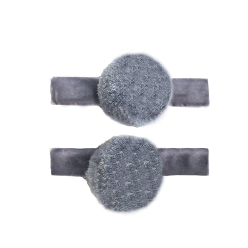 PomPom Clip - Velvet Grå (2 pak)