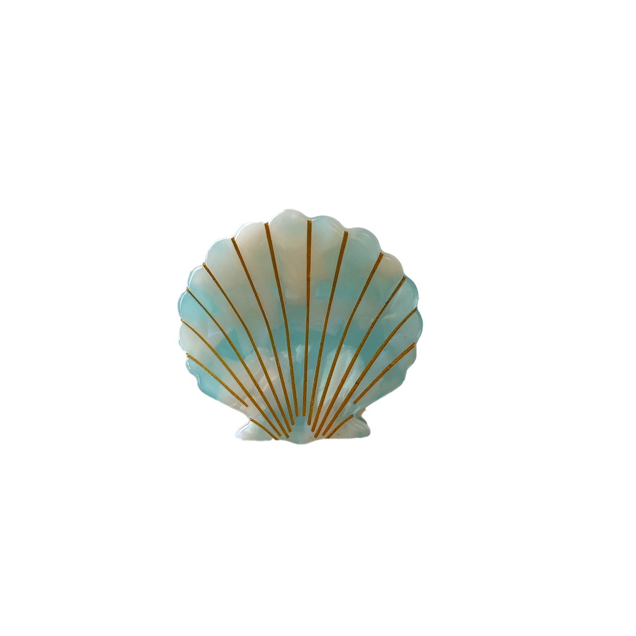 Shell Hårklemme - Turkis Mix
