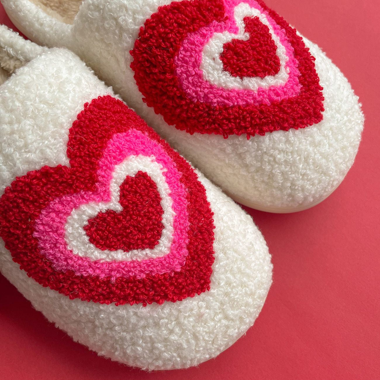 Slippers Hjerter - Rød/Pink