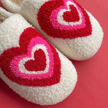 Slippers Hjerter - Rød/Pink
