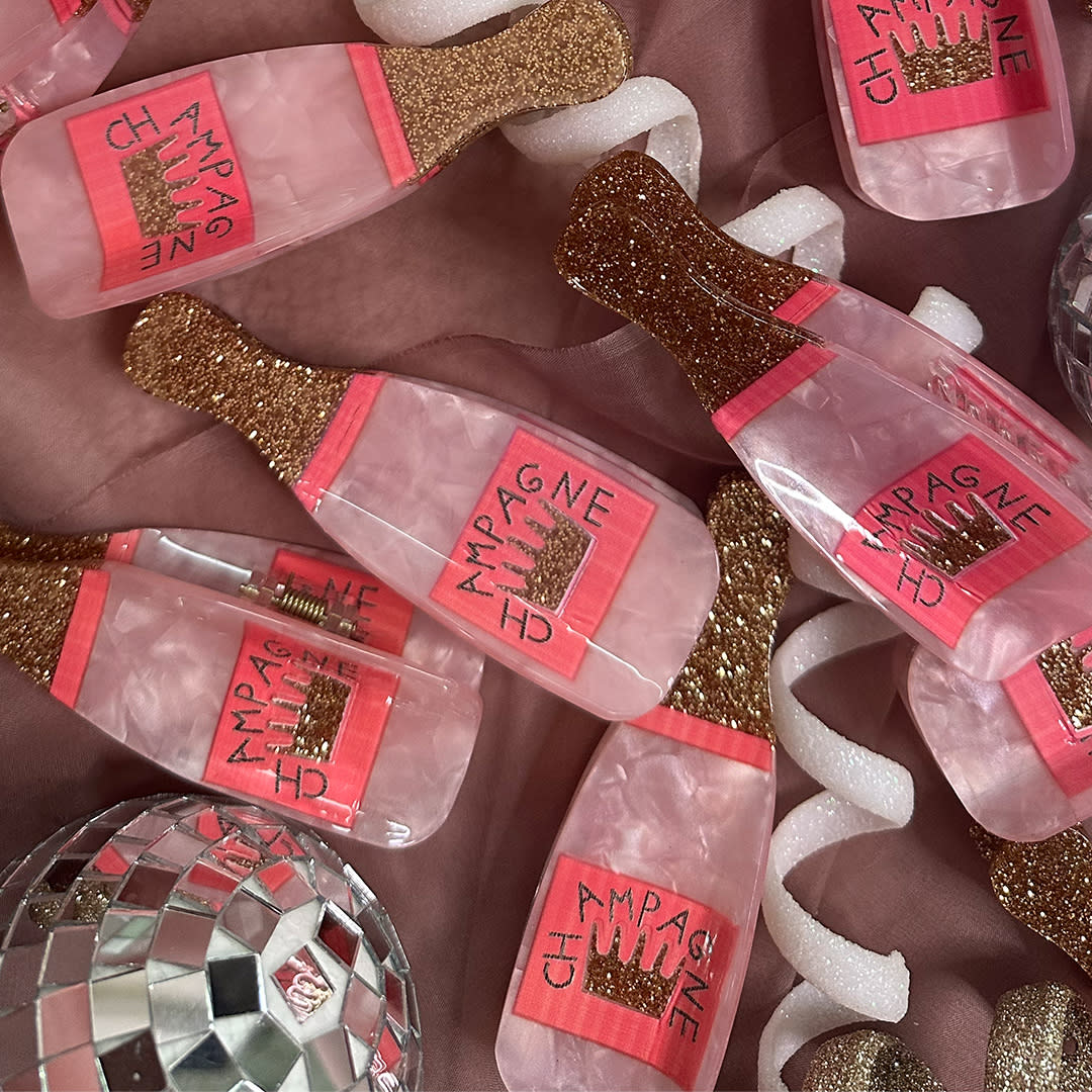 Champagne Hårklemme - Lyserød/Pink